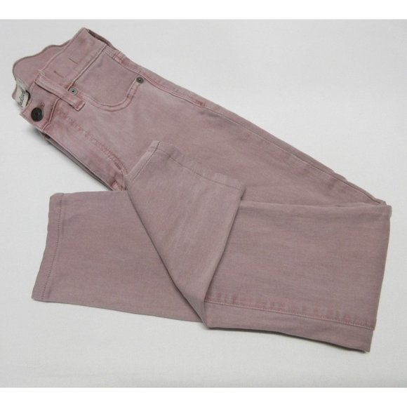 Madewell women's high waist stretch skinny crop garment dyed jeans 23 - Picture 4 of 12